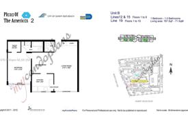 1-dormitorio apartamentos en condominio 71 m² en Sunny Isles Beach, Estados Unidos. $320 000