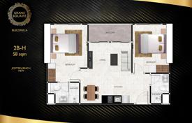2 dormitorio piso 58 m² en Pattaya, Tailandia. $317 000