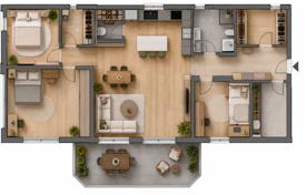 4 dormitorio piso 116 m² en Zagrebskaia zhupaniia, Croacia. 303 000 €