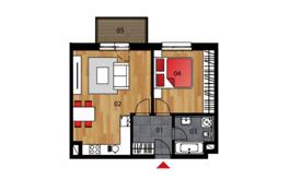 2 dormitorio piso 49 m² en Prague 5, República Checa. Price on request