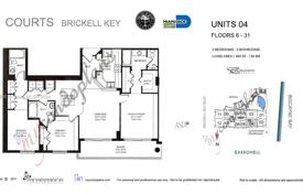 3-dormitorio apartamentos en condominio 139 m² en Miami, Estados Unidos. $1 200 000